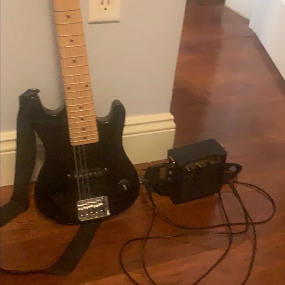 Guitar with amp